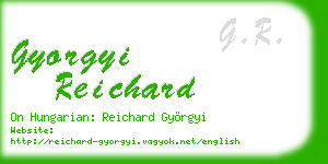 gyorgyi reichard business card