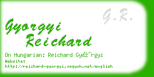 gyorgyi reichard business card